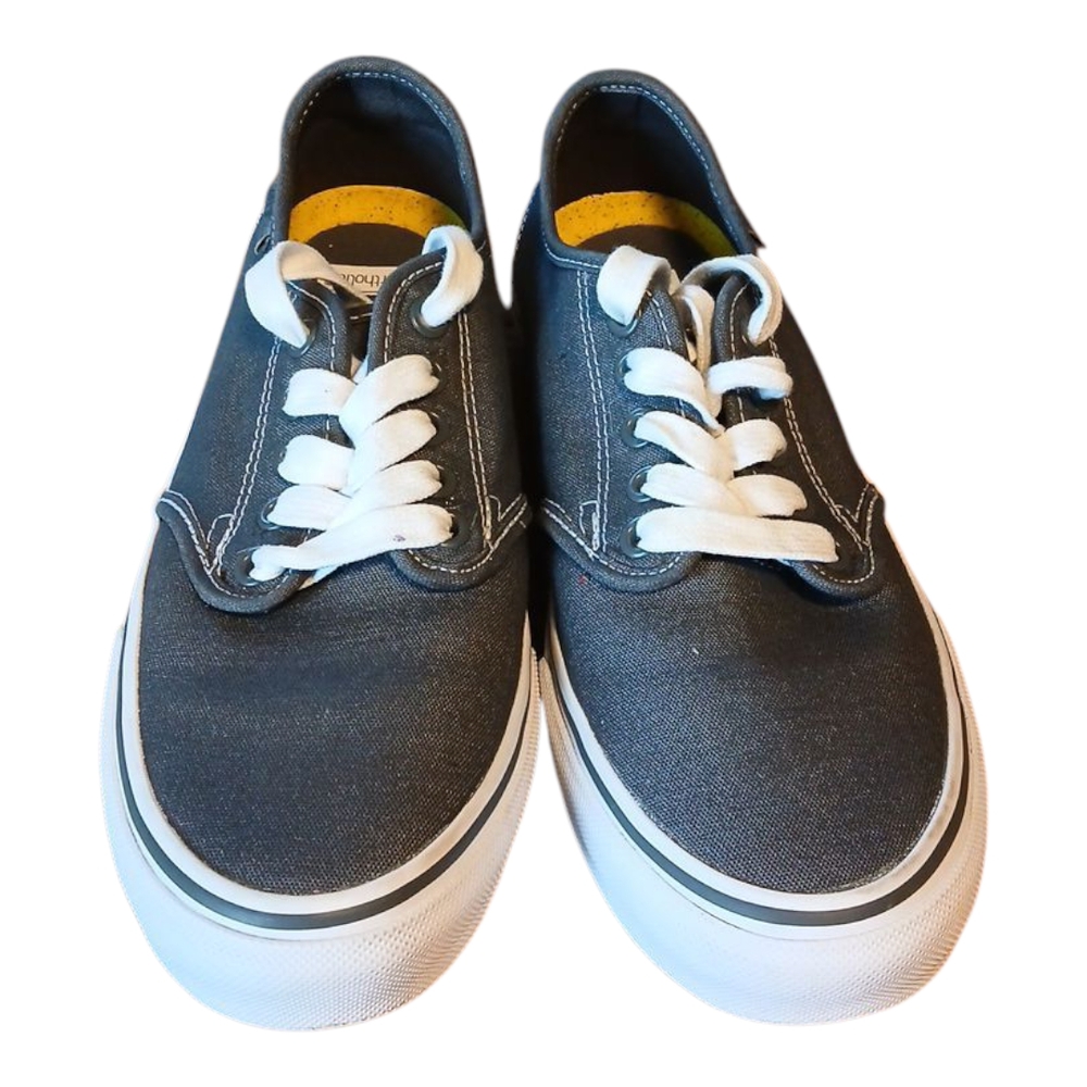 Vans Gray and White Sneakers with‎ Vulcanized Rubber Sole Sz 7.5